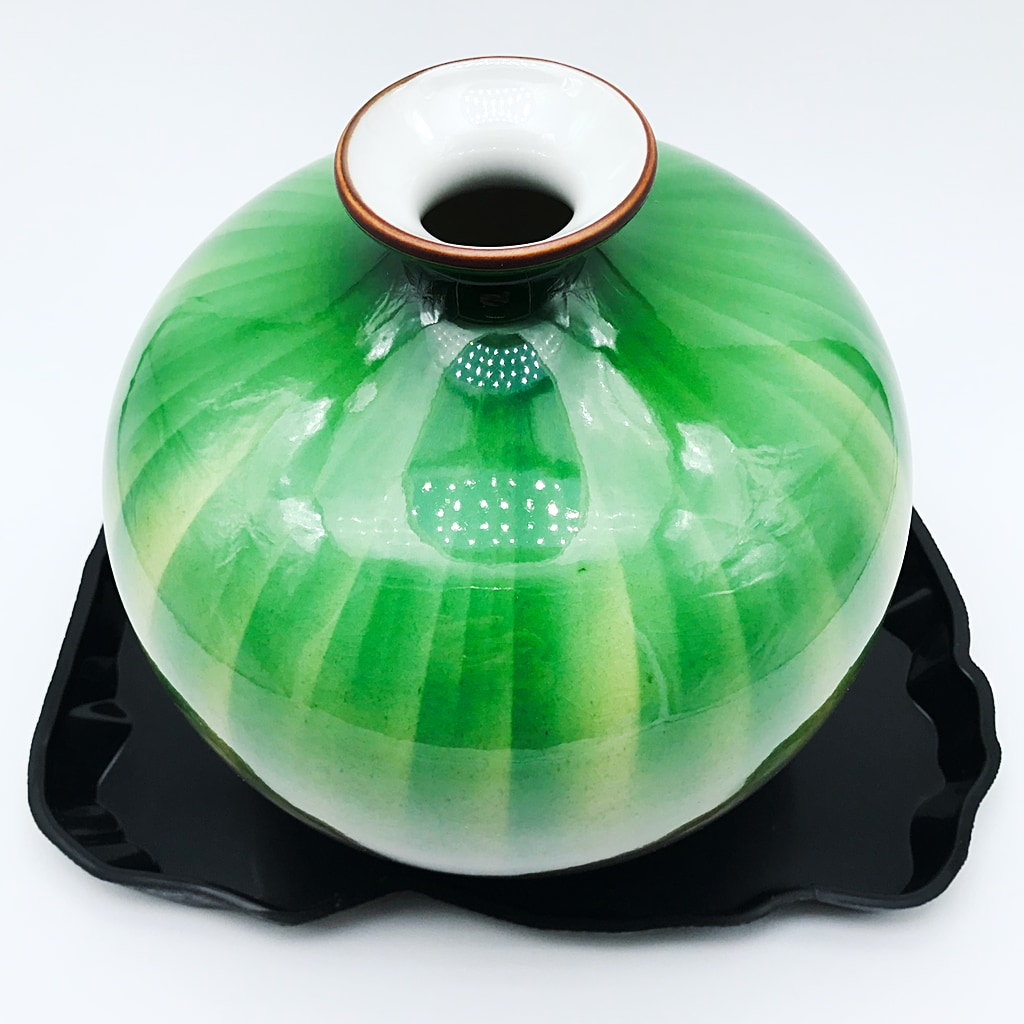 寺田美山 三代 織部焼 花立 手桶 寺田美山 三代 織部焼 花立 手桶