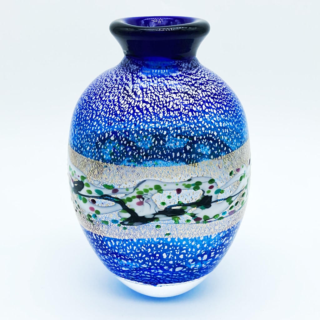 現代の名工 黒木国昭 花瓶 金銀彩象嵌 光琳 天の川 - CRAFTS DESIGN