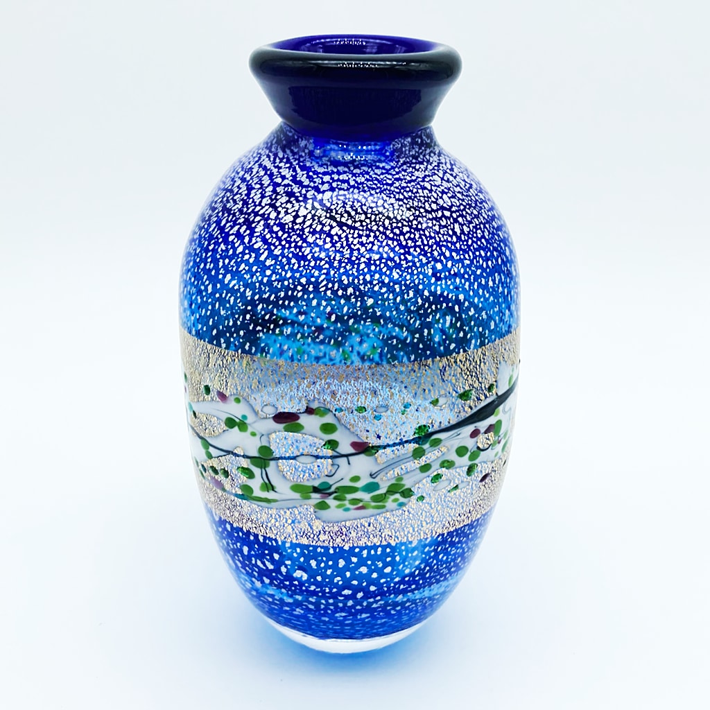 現代の名工 黒木国昭 花瓶 金銀彩象嵌 光琳 天の川 - CRAFTS DESIGN