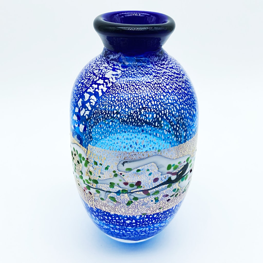 現代の名工 黒木国昭 花瓶 金銀彩象嵌 光琳 天の川 - CRAFTS DESIGN