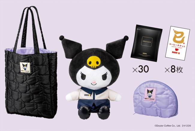 ドトール「福袋2025」発売決定！ クロミの限定バッグやぬいぐるみが