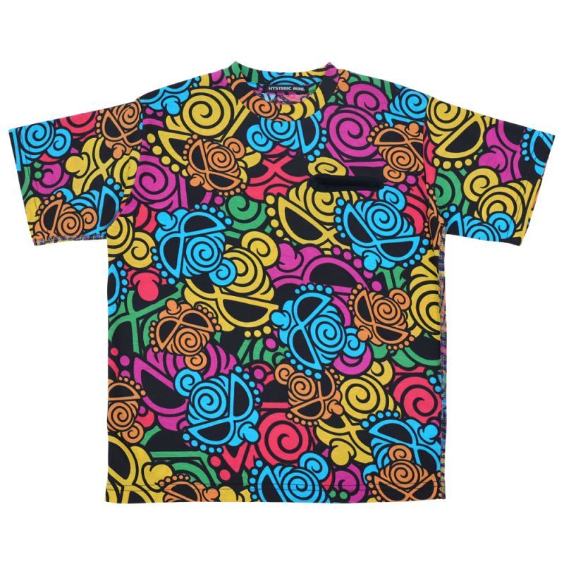 30%OFFHystericmini Psychedelic mini face総柄 半袖Tシャツ 90