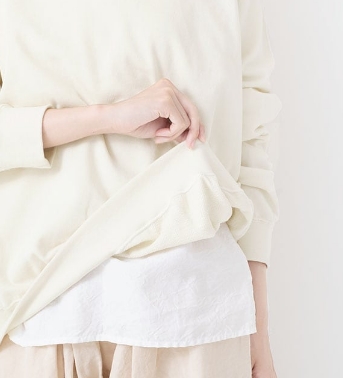 Veritecoeur 裏毛スウェット カラー；WHITE ST-151 Veritecoeur