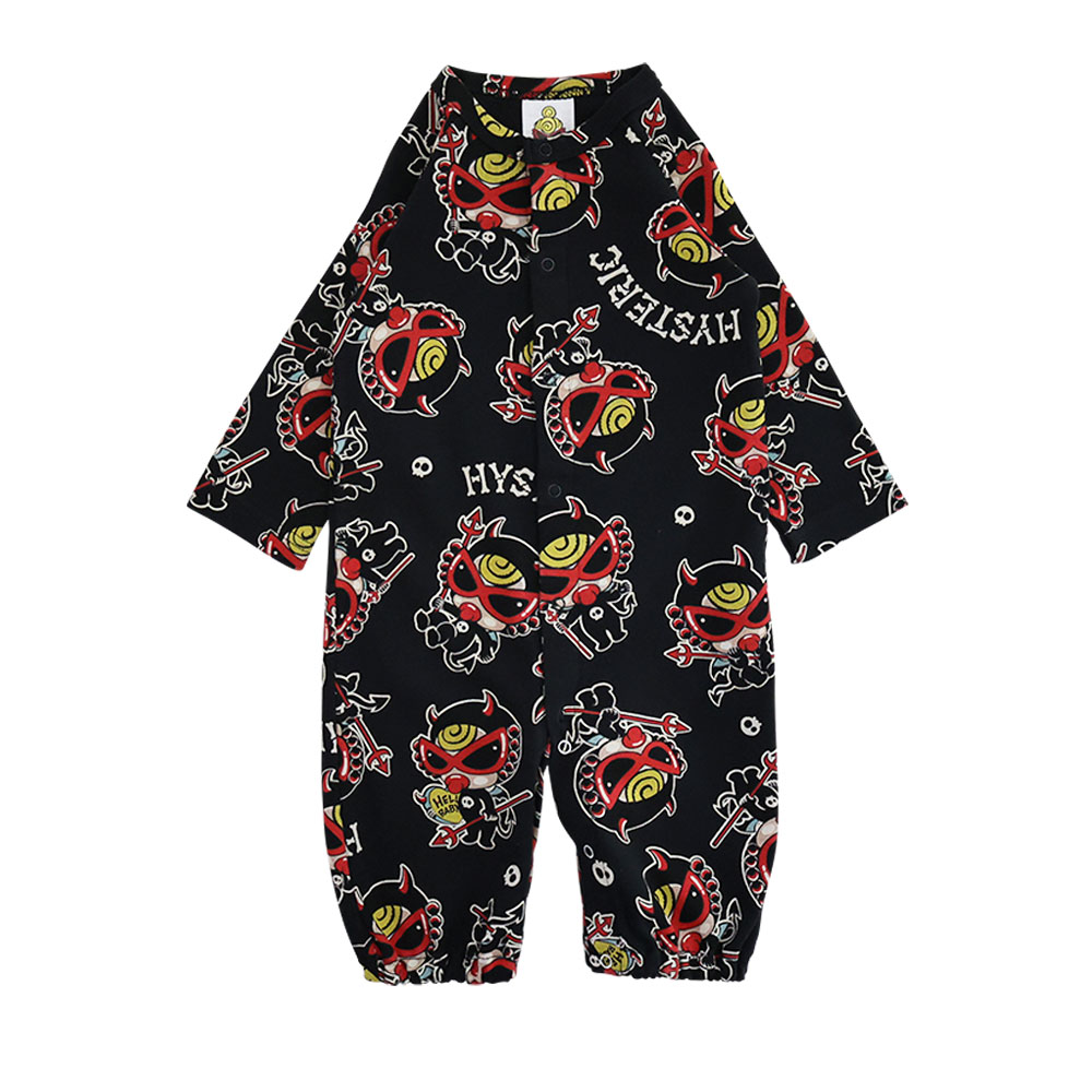 MY FIRST HYSTERIC DEVILKIN総柄 2WAYALL 14；ブラック系 サイズ；FREE