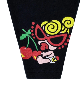 MY FIRST HYSTERIC MINI&FRIENDS 5分丈レギンス 40；ブルー サイズ；90