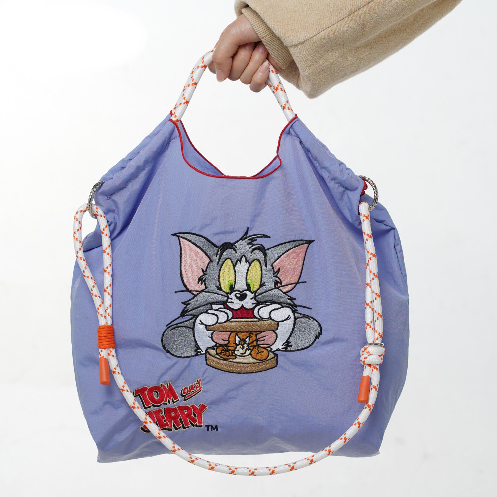 Tom and Jerry TomJerry Embroidered Tote Shoulder Shopping Bag Eco