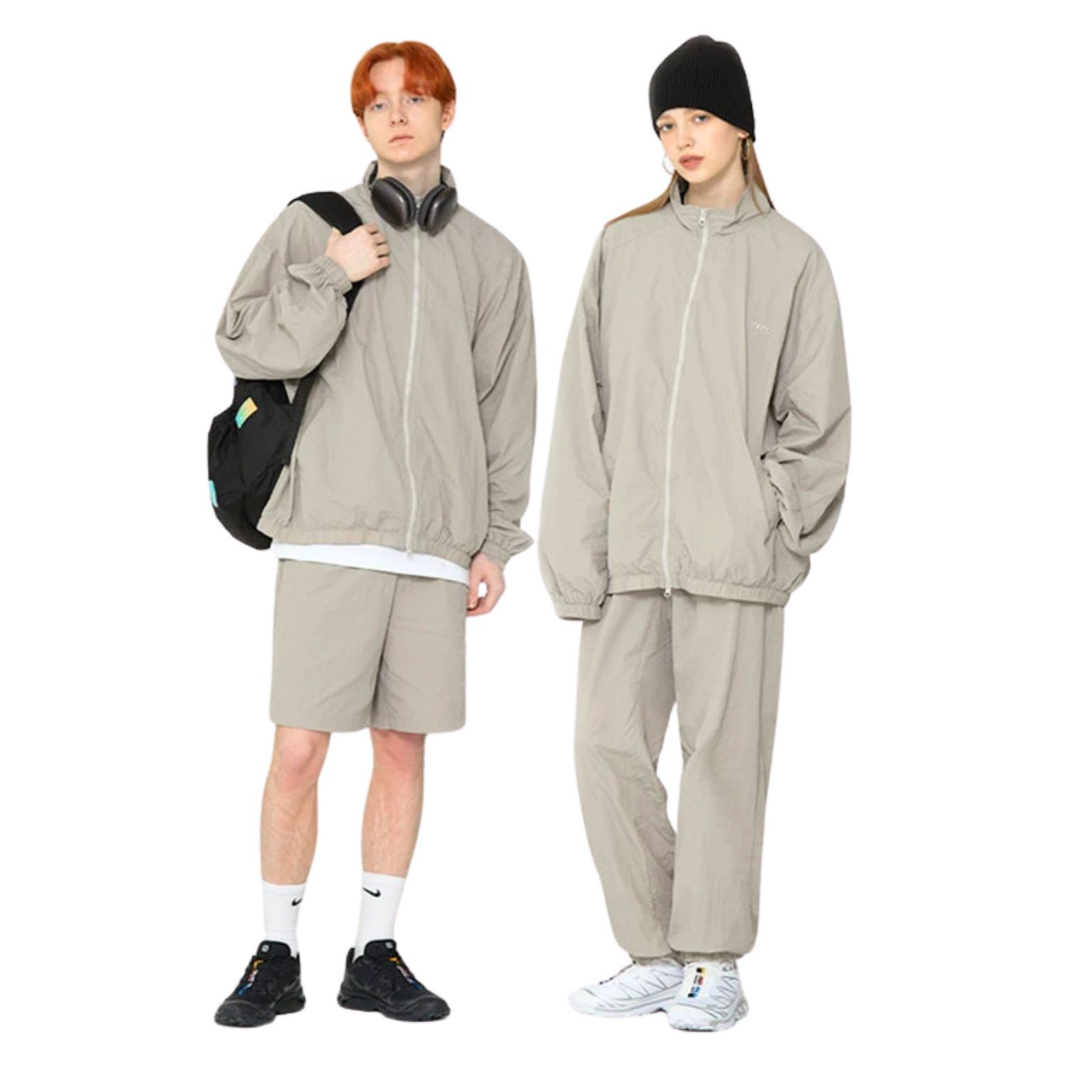 25Unisex ‎Not Swoosh logo Nylon Set up Matching Set Jacket + Pant
