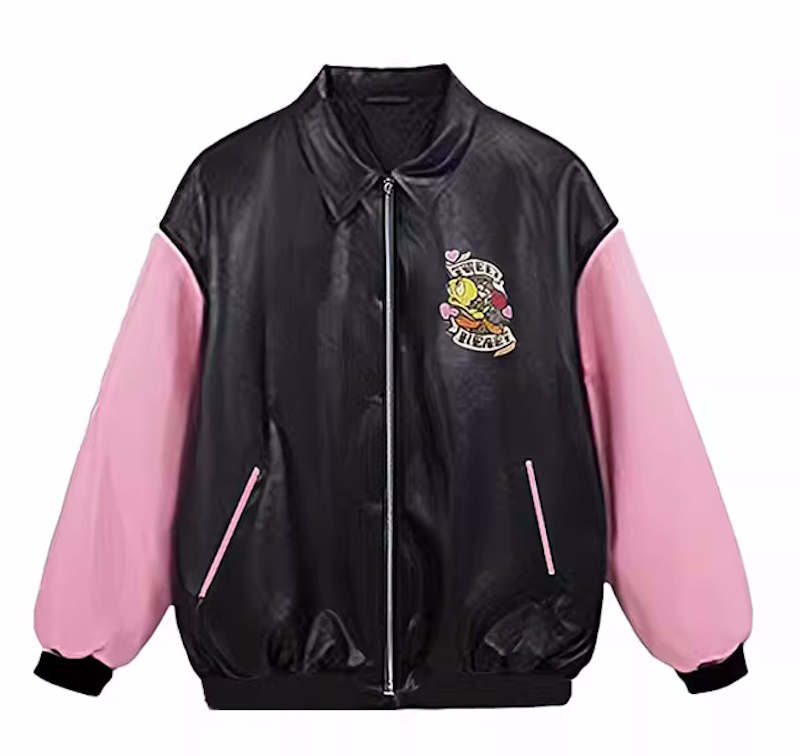 looney tunes tweety stadium jacket BASEBALL JACKET baseball
