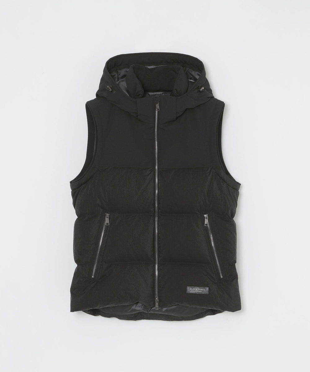 ファブリックコンビダウンベスト（ブルゾン）｜BLACK LABEL