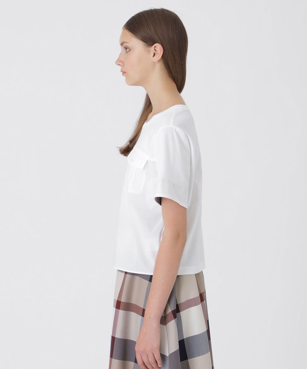 タイプライターカットコンビブラウス（ブラウス）｜BLUE LABEL