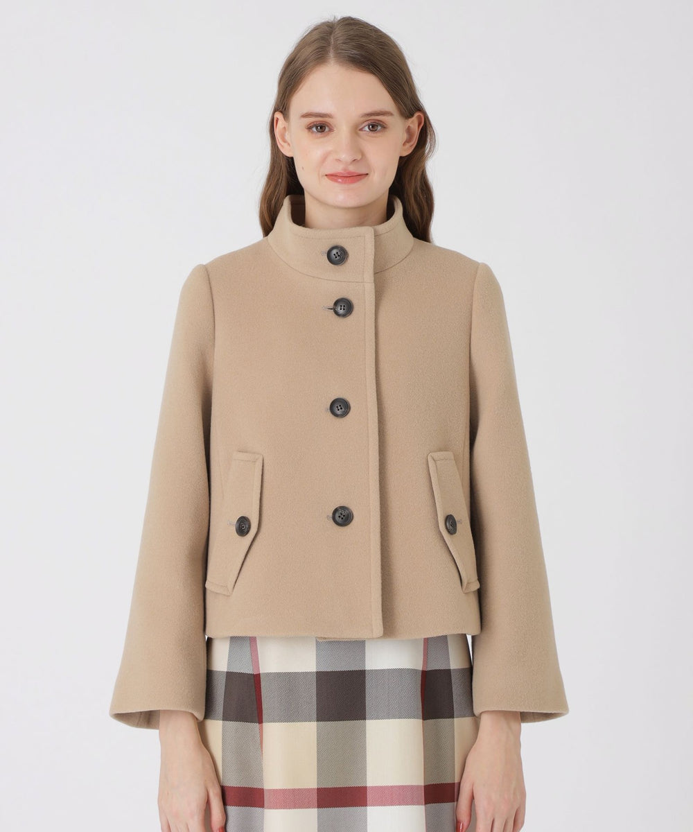 ファインウールダブルビーバーショートコート（コート）｜BLUE LABEL