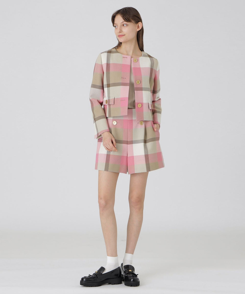 一部店舗限定】クレストブリッジチェックツィードジャケット