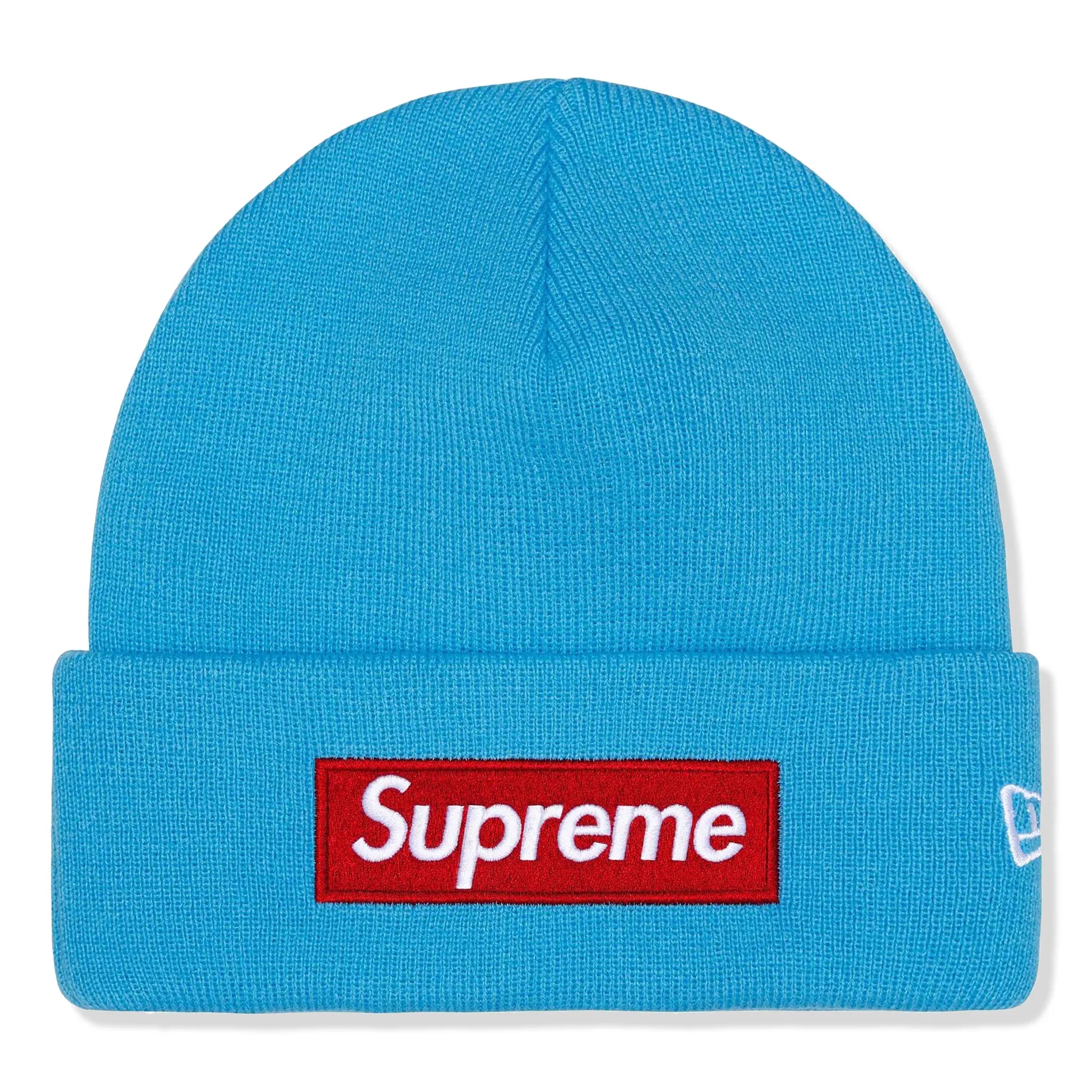 Supreme New Era Box Logo Cyan Beanie (FW25) | FW25BN5-CYAN