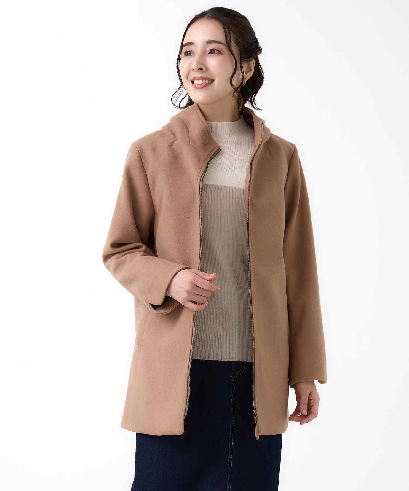 レディース ウールライク ミドル丈 コート【一部店舗限定】通販 [0304