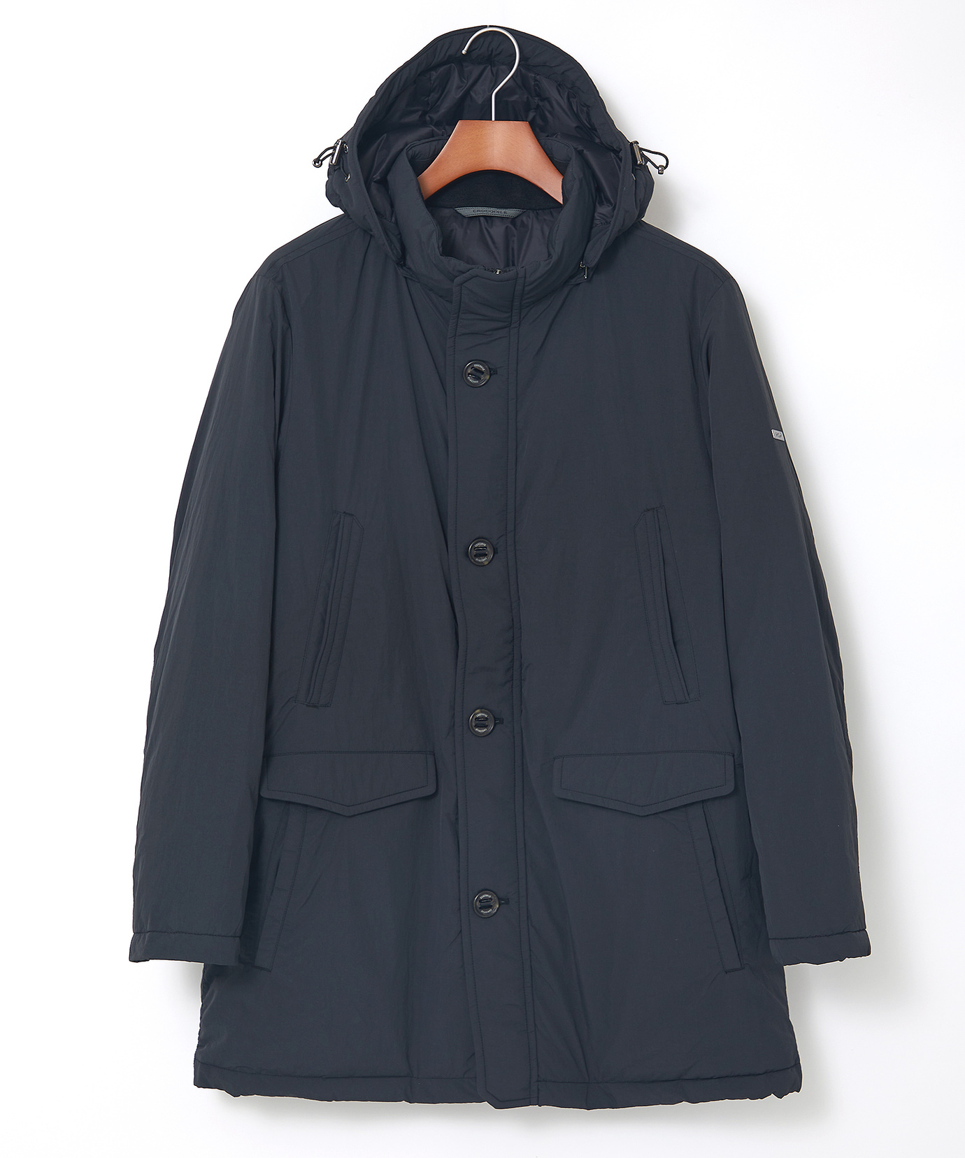 メンズ ナイロン フード付き ダウンコート【撥水加工】通販 [1604