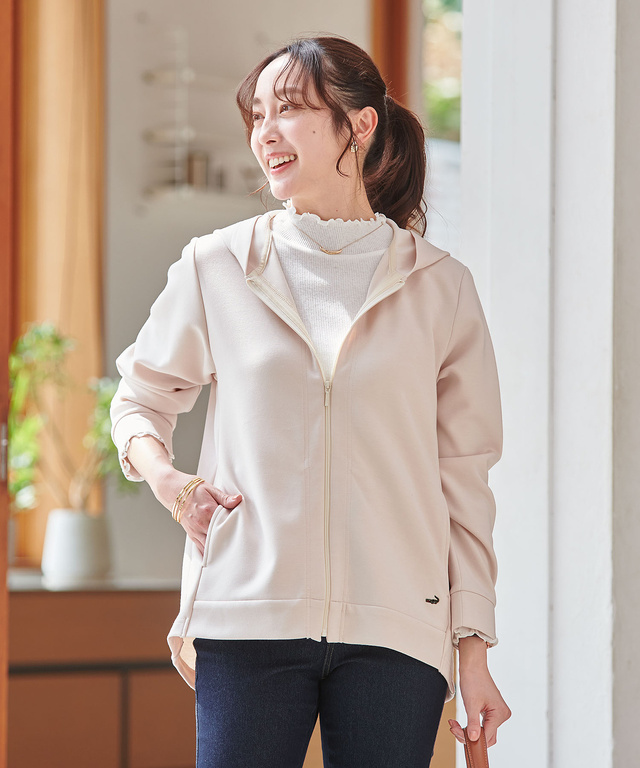 レディース ミドル丈 ジップ パーカー通販 [0102-51206