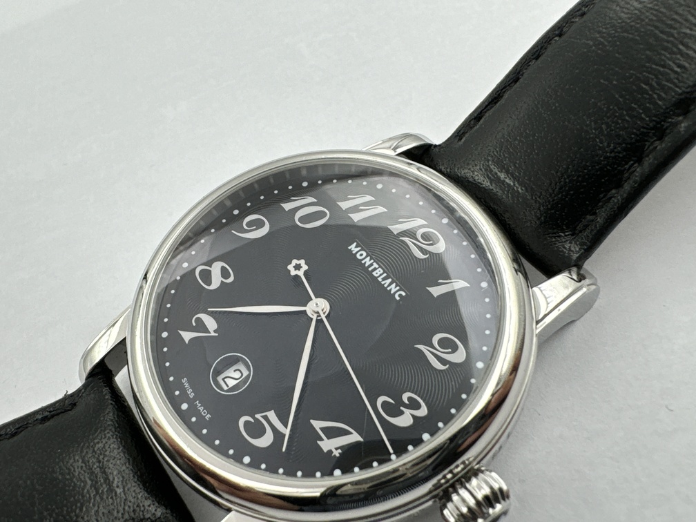 MONTBLANC 7072 Meisterstuck Star Date Black Arabic Guilloche Dial