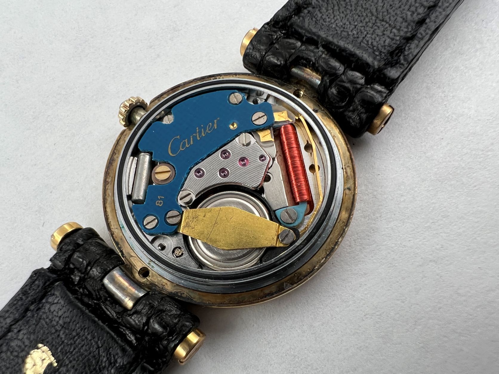 Vintage Must de CARTIER Vendome Women's Black Dial Quartz 925