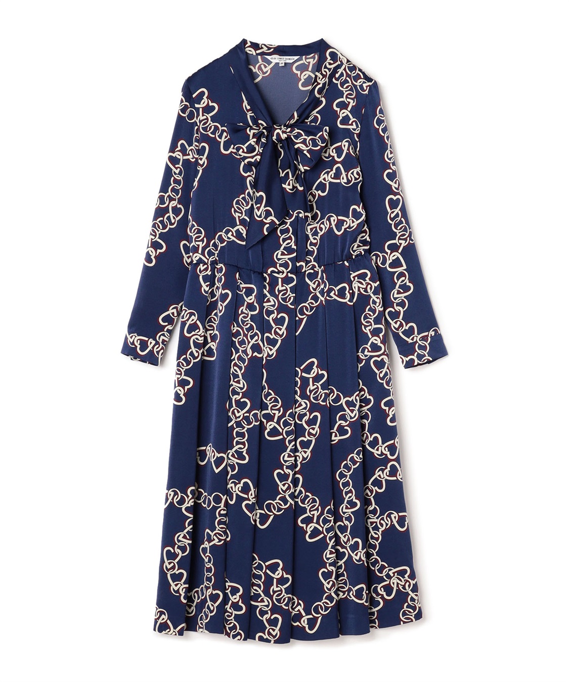 ハートチェーンプリントボウタイワンピース 49AV JUNKO SHIMADA