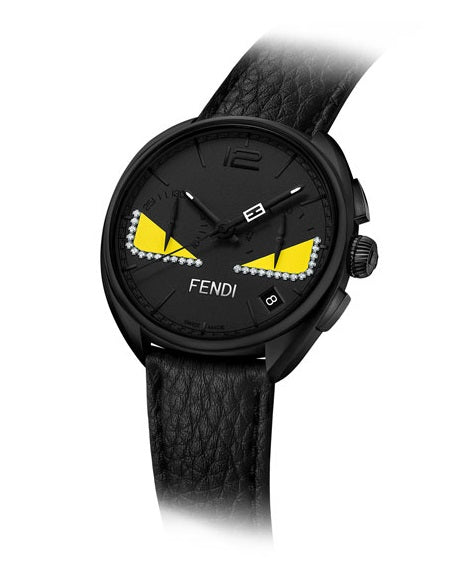 FENDI BUGS WITH DIAMONDS F214611611 D1 Unisex Watch Black Dial