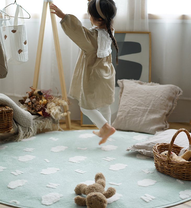 アウトレット】ラグ ふわもこ北欧ラグ(160×160cm 円形) | cucan ネット