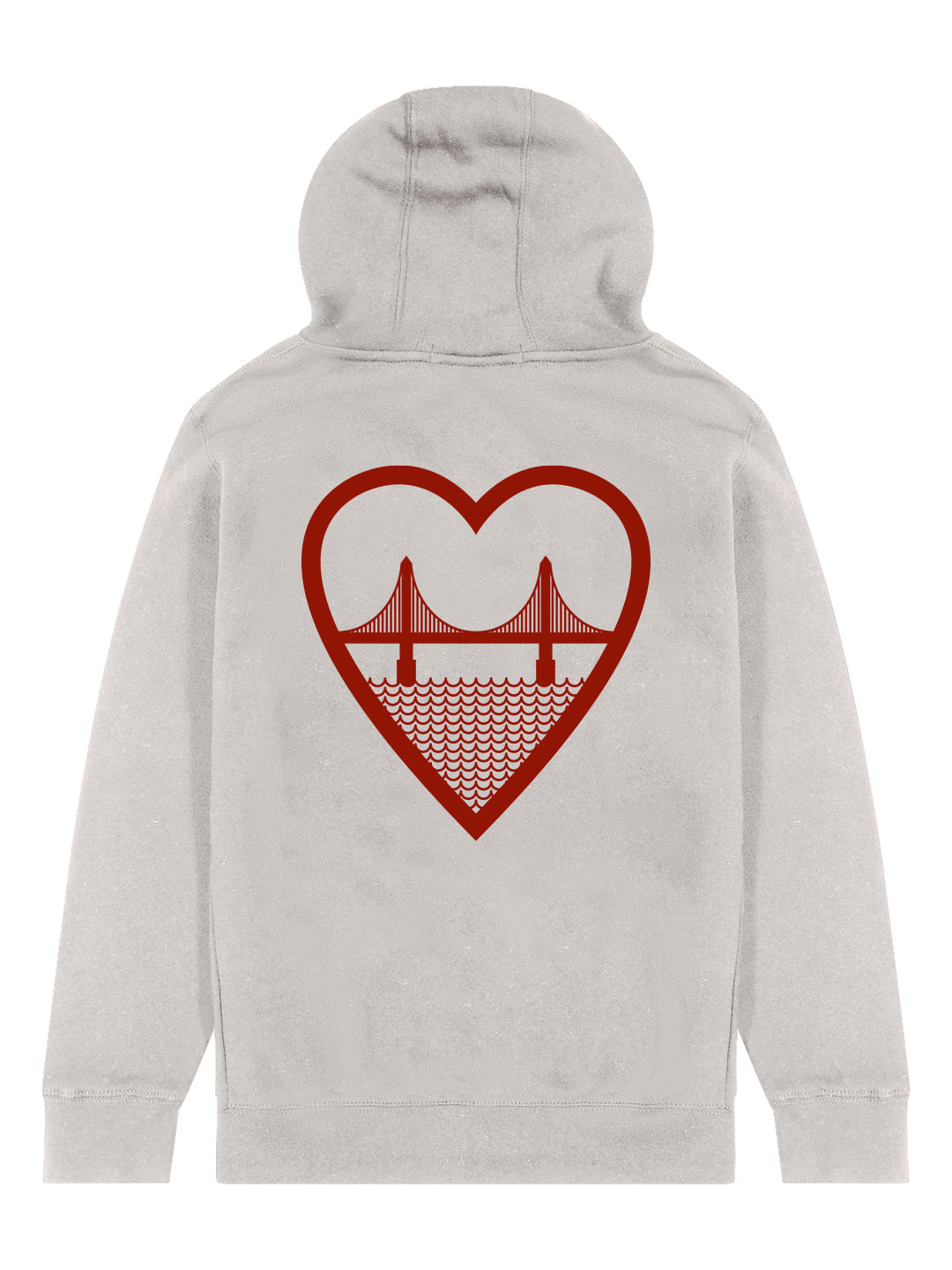 I Heart SF Zip-up Hoodie Heather Cream - Culk