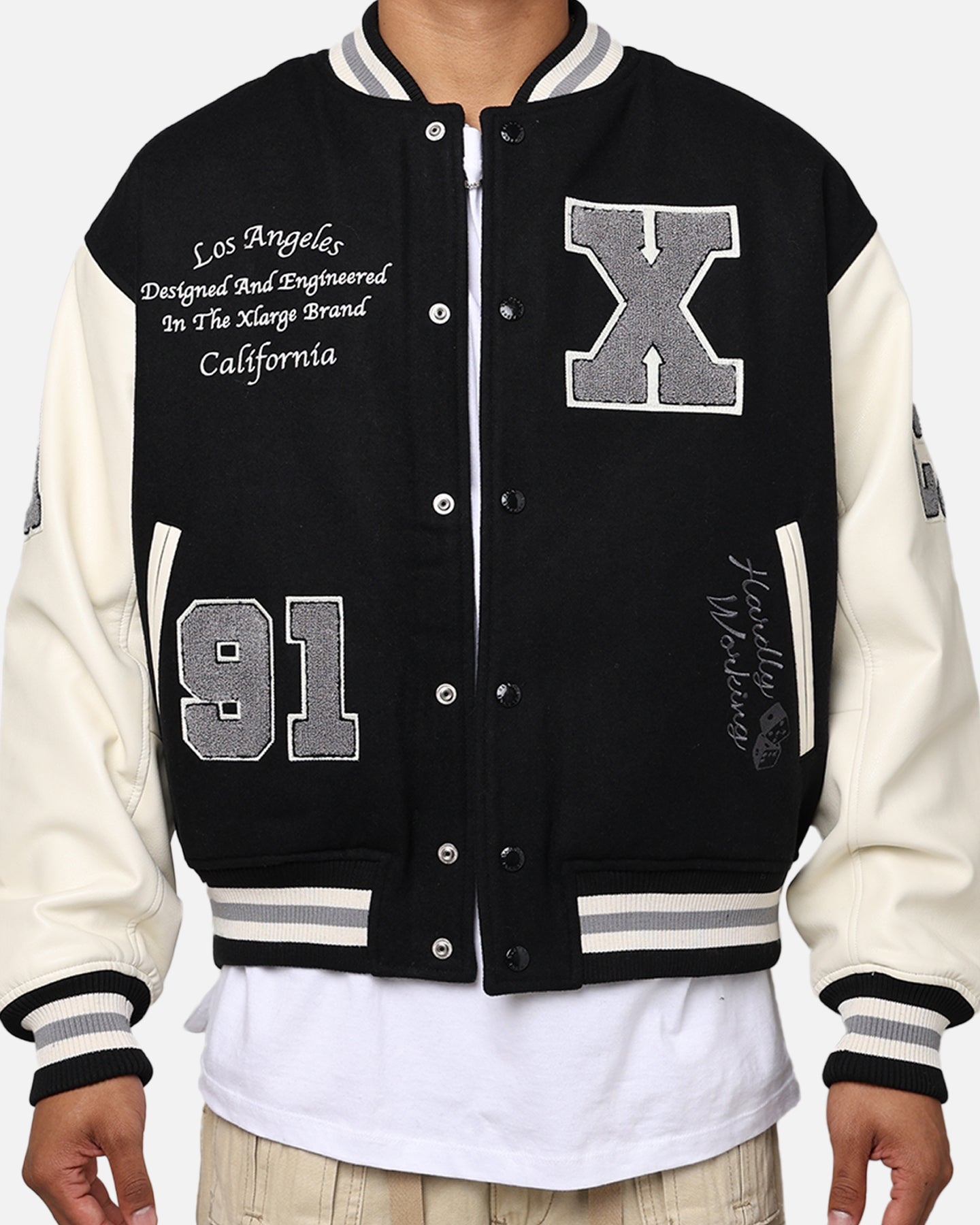 X-Large OG Logo Varsity Jacket Black | Culture Kings US