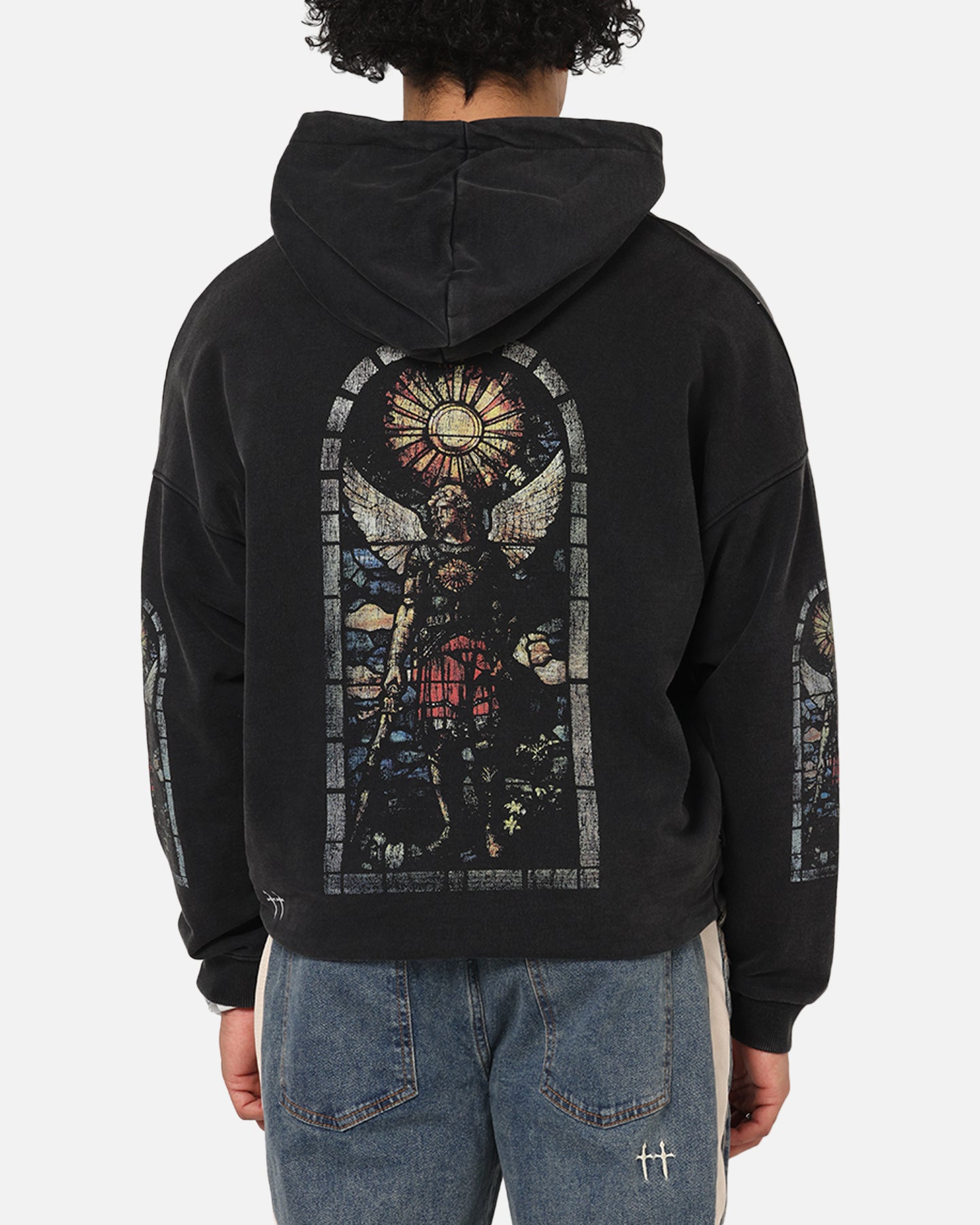 Saint Morta Kingdomcome Boxy Zip Hoodie Black | Culture Kings US