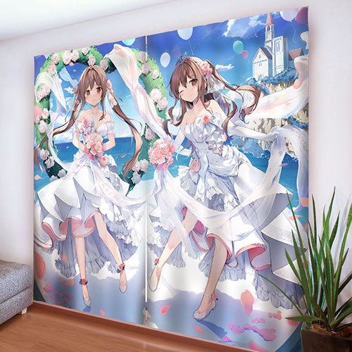 karory先生]描き下ろしカーテン（蒼海舞香＆蒼海夏音／ウエディング