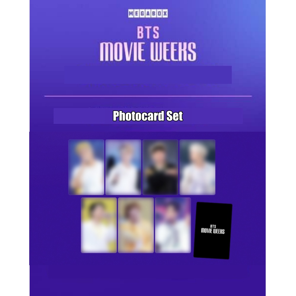 BTS MOVIE WEEKS MEGABOX Photocard Set (7 Photocards)