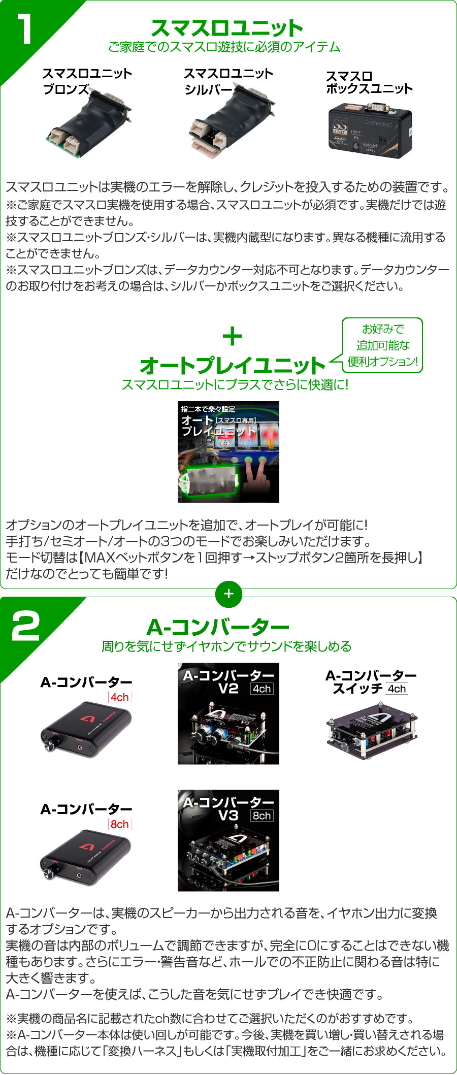 スマスロ専用】静音セット 【スマスロユニット＋A-コンバーター】が