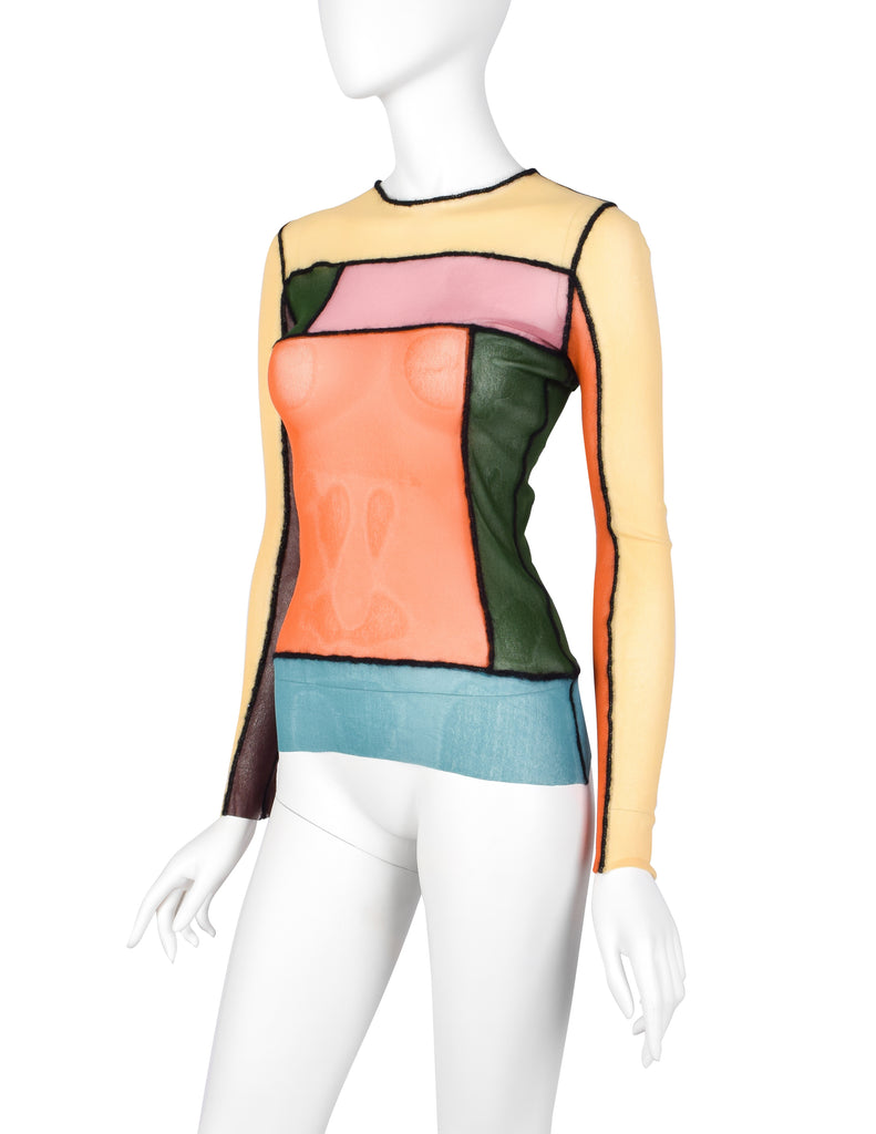 Jean Paul Gaultier Vintage AW 2000 Mondrian Colorblock Patchwork