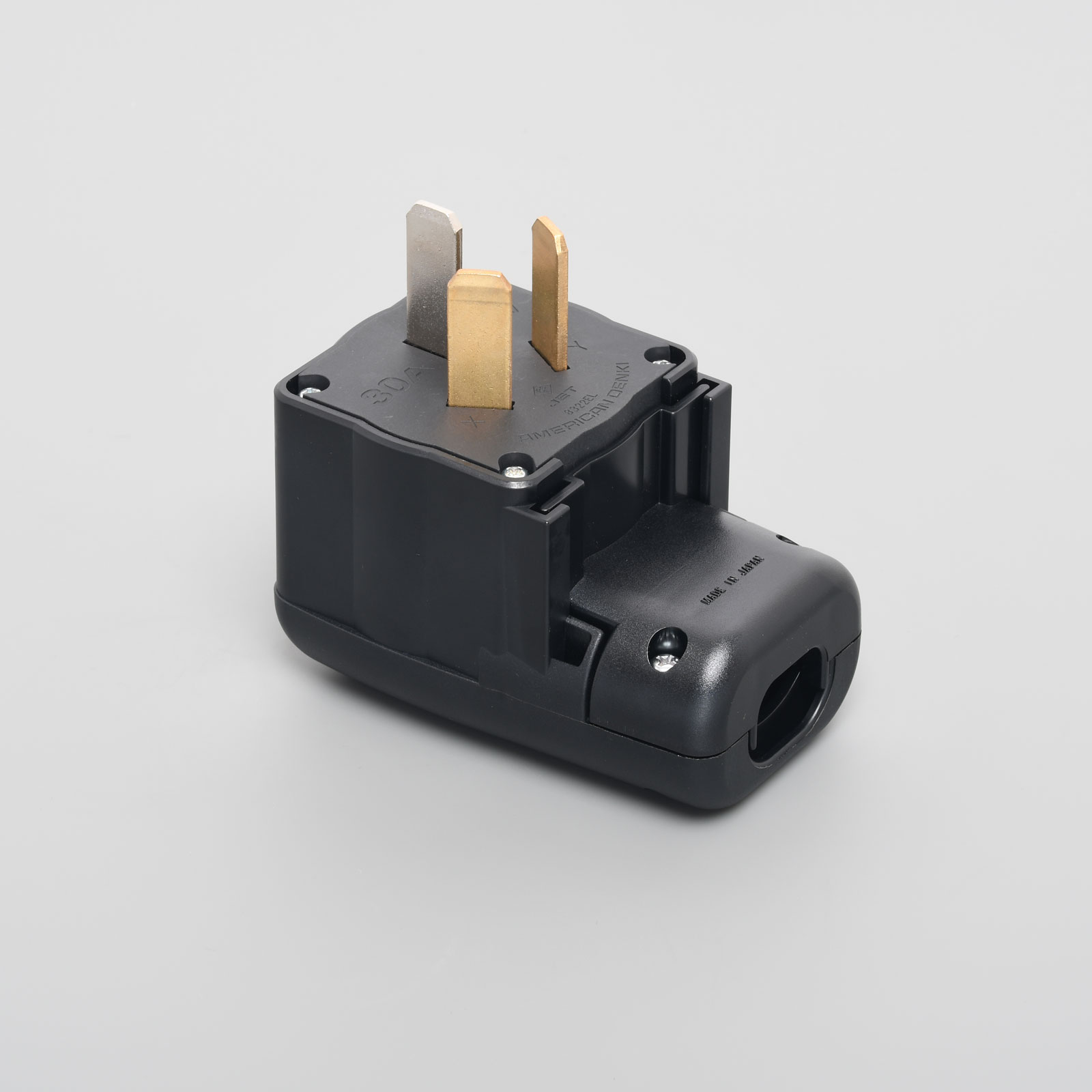 8322EL 3P 30A 250V エルシェイププラグ (プラカバー・L型