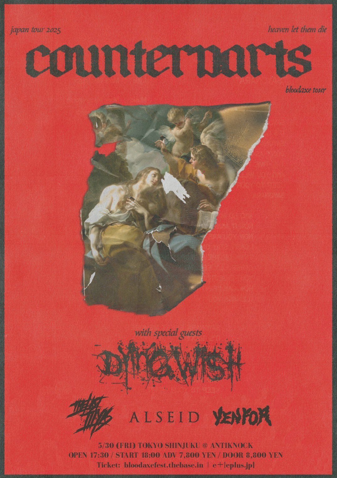 COUNTERPARTS / DYING WISH JAPAN TOUR 2025】 – SHINJUKU ANTIKNOCK