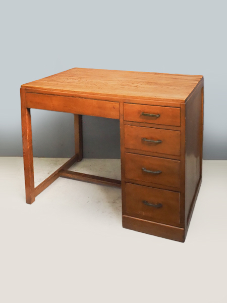 古い片袖机 山本商店購入 楢材<br>時代片袖机 | アンティーク山本商店