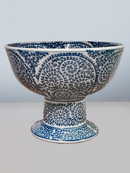 鮮やかな藍が素敵!昔の盃洗 盃洗・盃台/Haisen Haidai - OKURA ORIENTAL ART / 大蔵オリエンタルアート