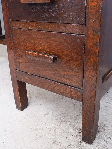 古い片袖机 山本商店購入 楢材<br>時代片袖机 | アンティーク山本商店