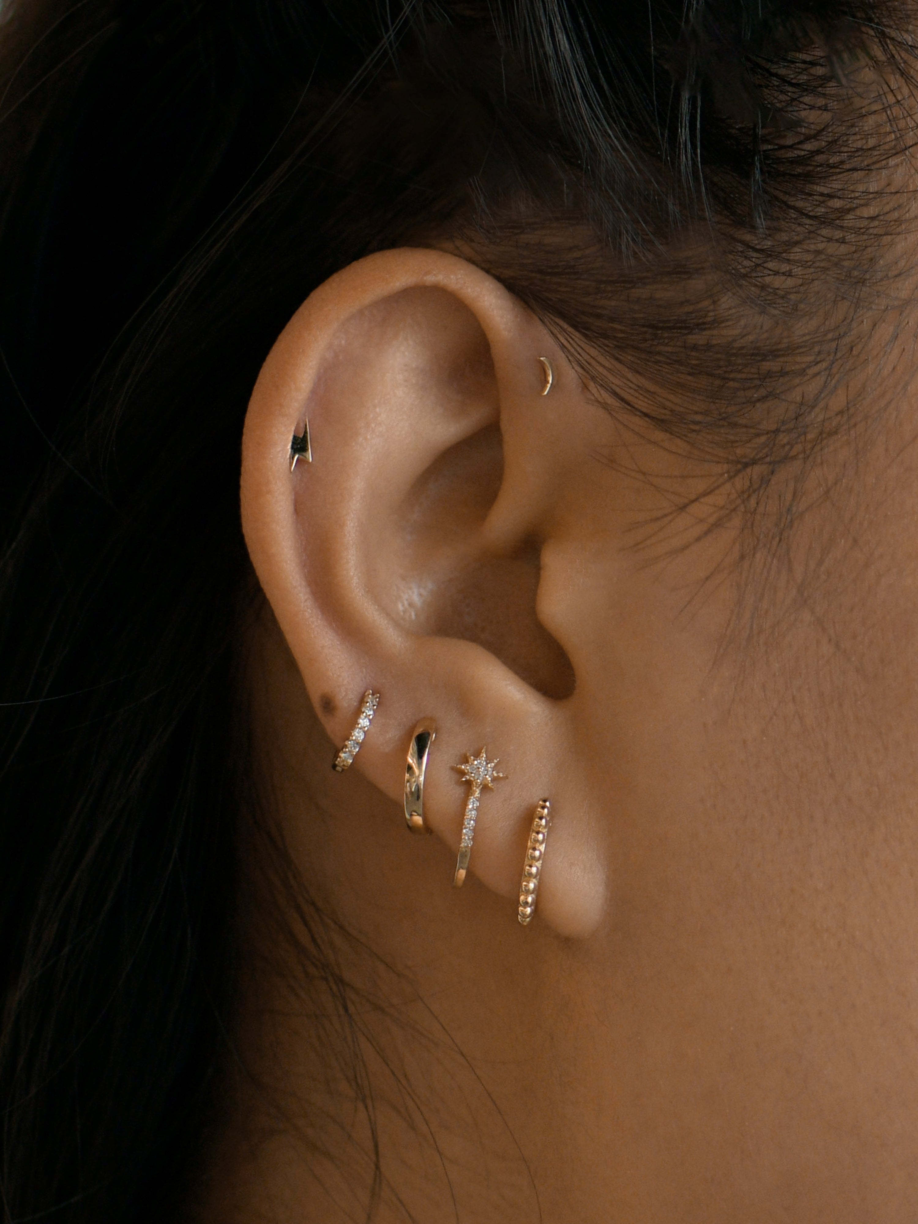 Aztec Micro North Star Half Hoops