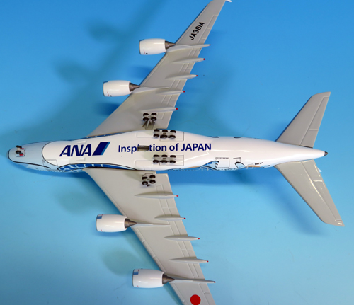 NH40079 1:400 A380 JA381A FLYING HONU ANA ブルーダイキャストモデル