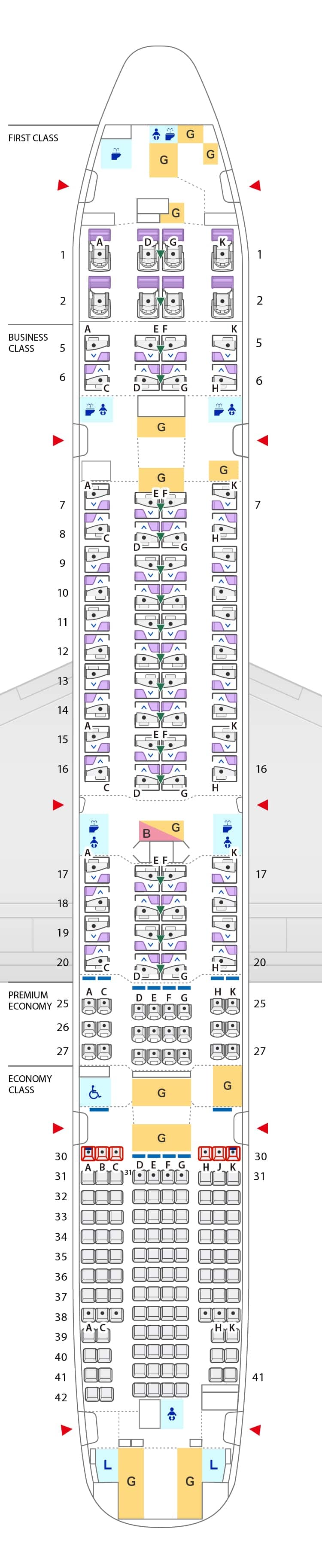 ボーイング777-300ER（77W） | シートマップ | 機内 | ご旅行の準備 | ANA