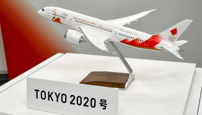 東京2020オリンピック聖火特別輸送機 限定数スナップインモデル JAL