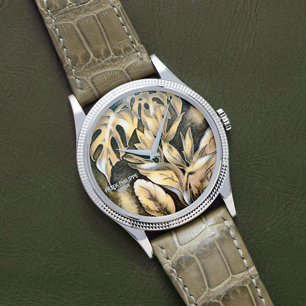 Patek Philippe Calatrava Cloisonné 'Tropical Leaves II' – Analog:Shift