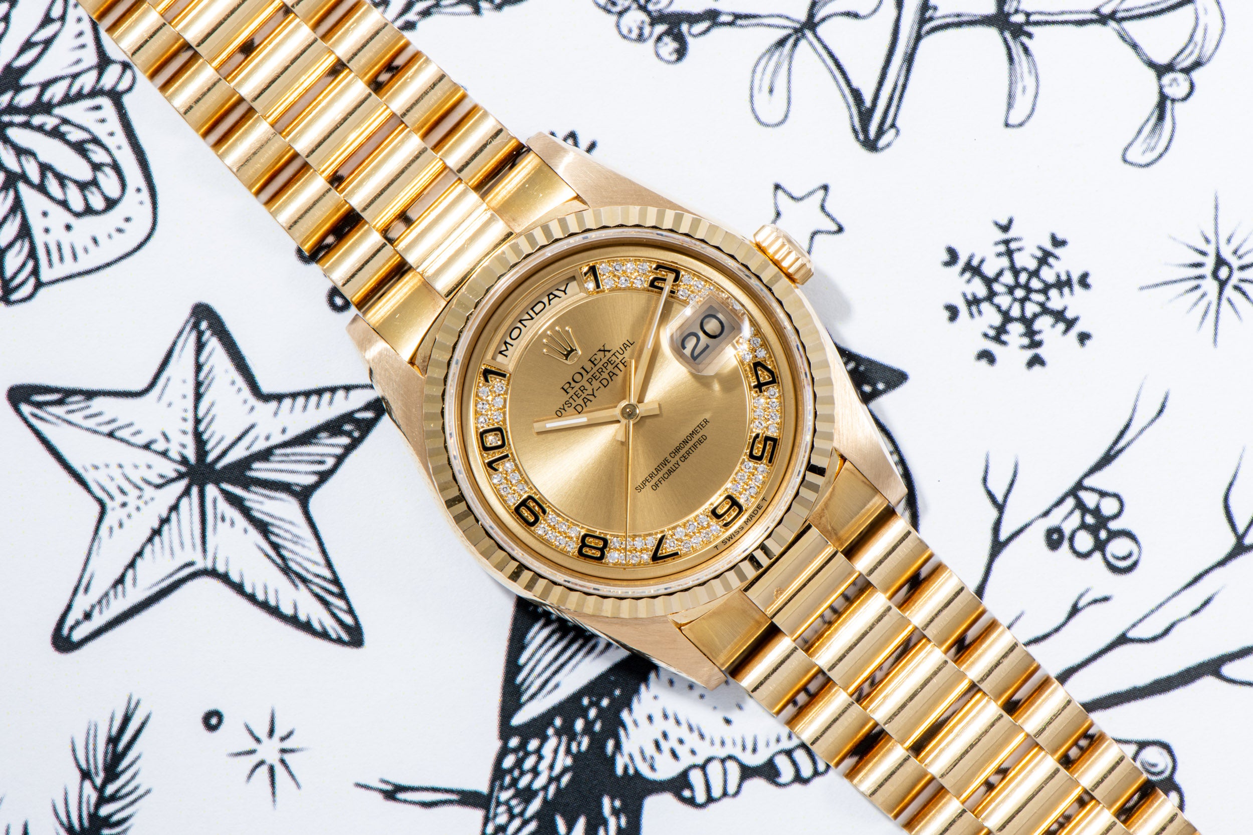 Rolex Day-Date 'Myriad' Diamond Dial – Analog:Shift