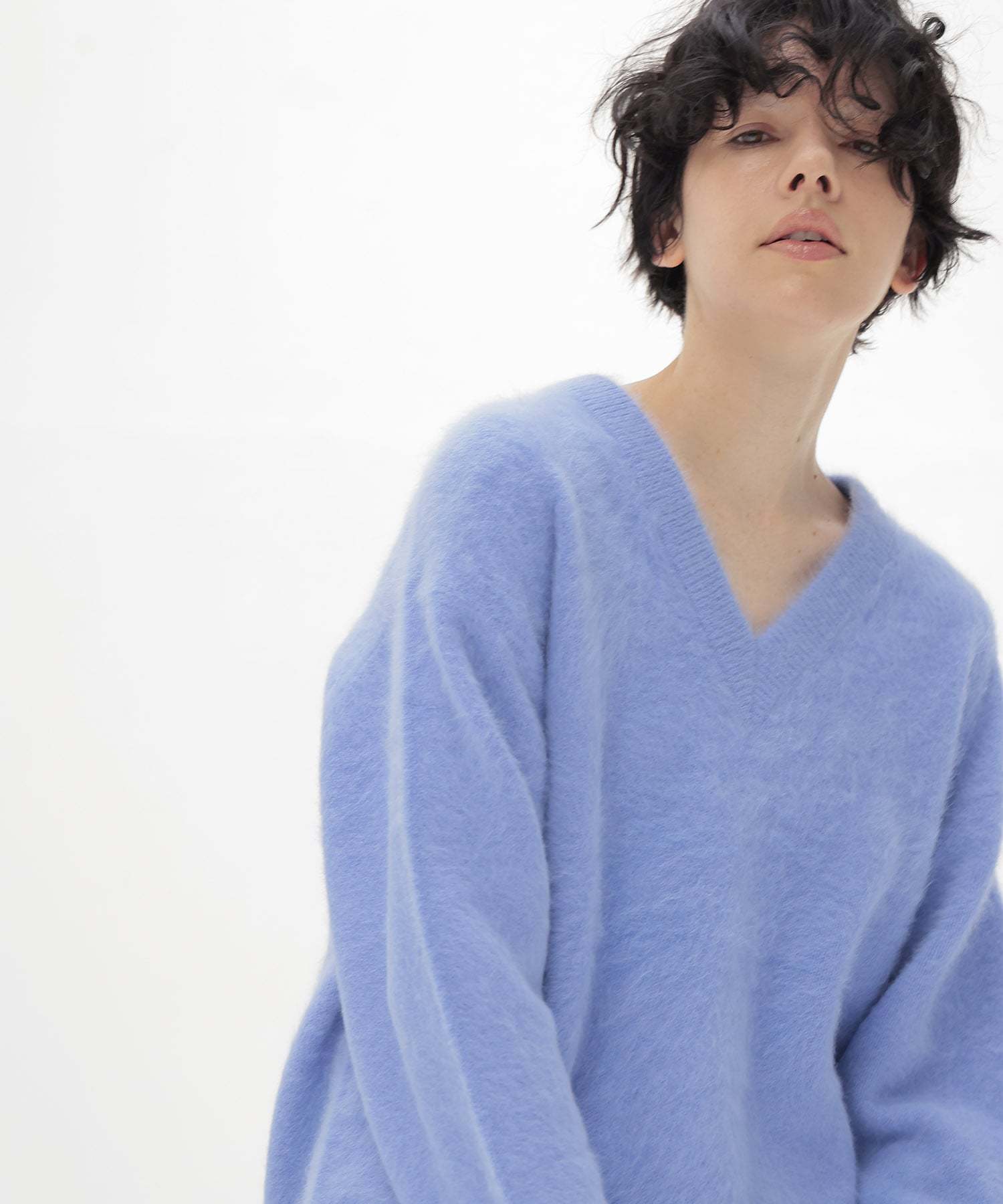 fox cashmere vneck pullover | AND ON JIONE STORE（アンドオン