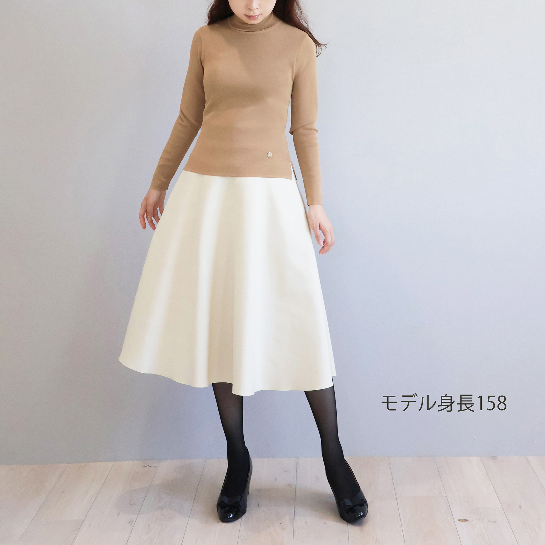 ロング丈】形状回復ニットフレアスカート【JM2383BF】 商品詳細｜jolie