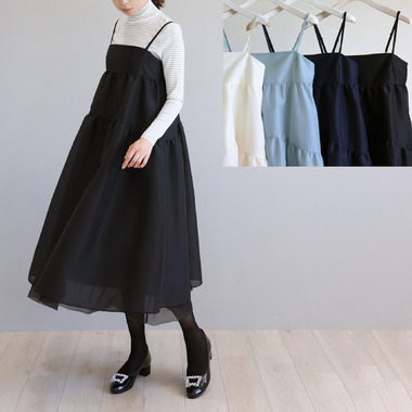 スパンオーガンジー ふんわりキャミドレス【JM2356BE】 商品詳細