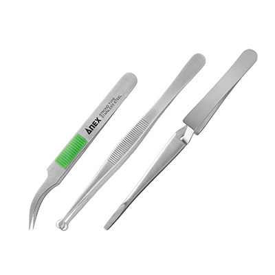 ステンレスピンセット 3本組 | ANEXブランドのドライバー・工具