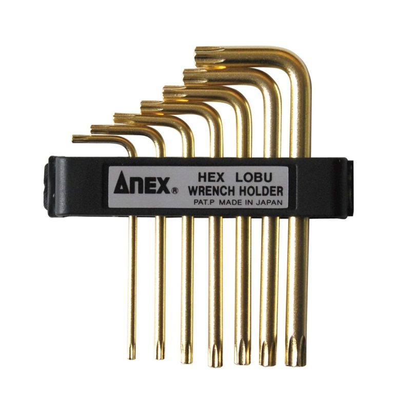 L型へクスローブレンチセット穴付 7本組 | ANEXブランドのドライバー