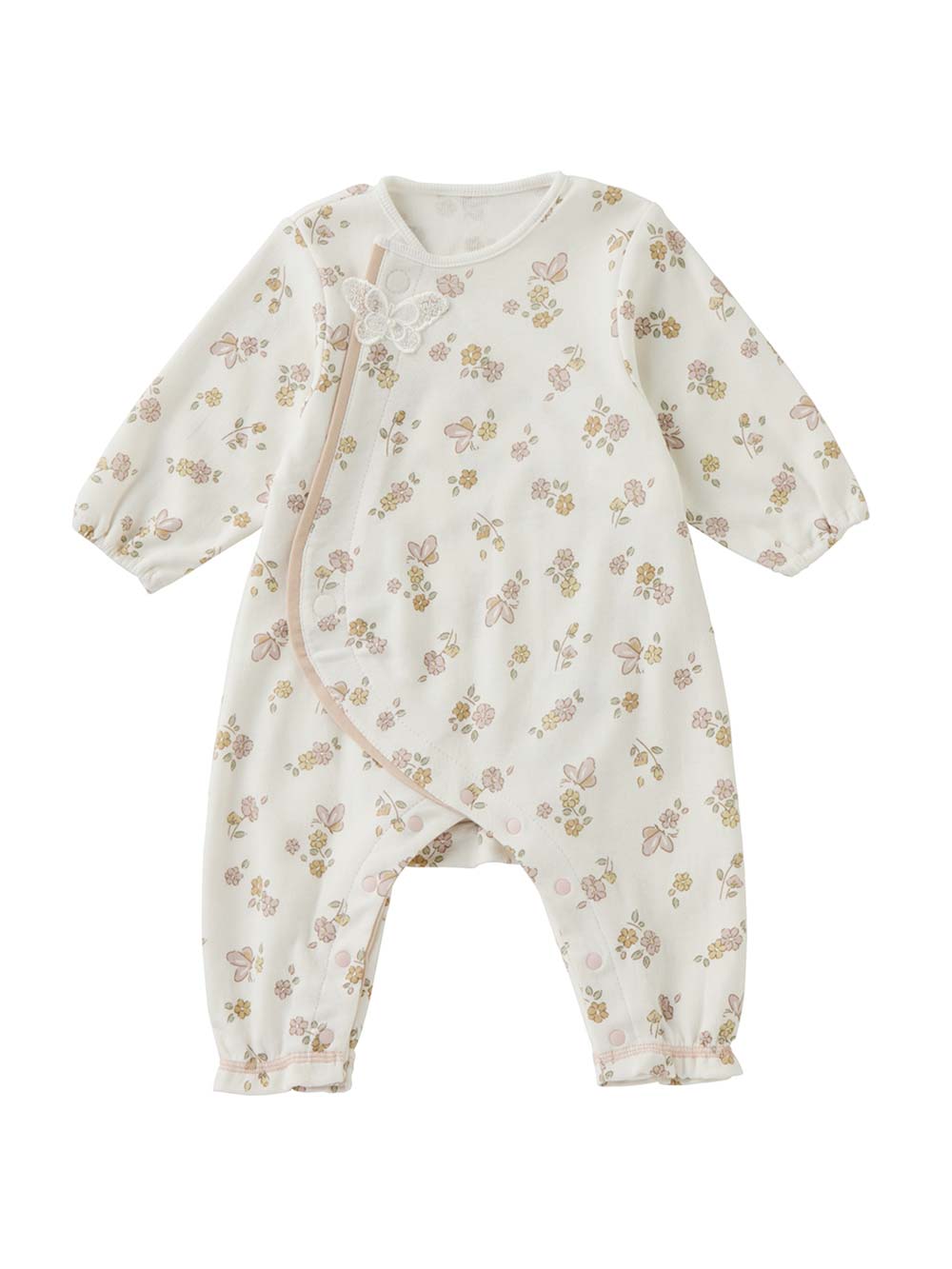 mocmof】花柄かんたんロンパース | ロンパース・カバーオール(品番