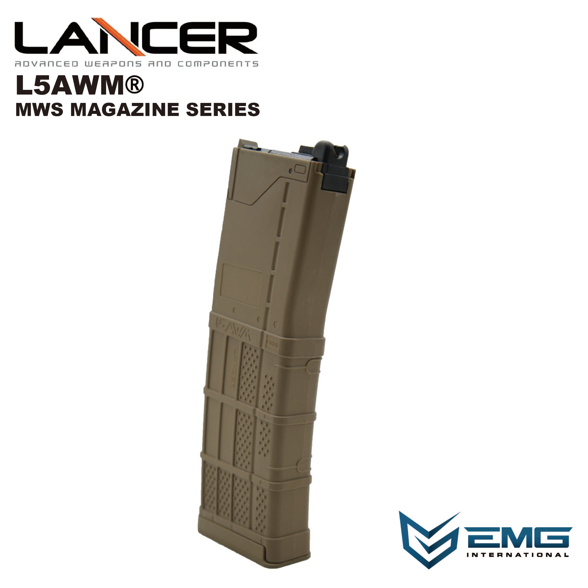 EMG LANCER SYSTEMS ライセンス L5AWM V2 MWS マガジン (OPAQUE シリーズ)